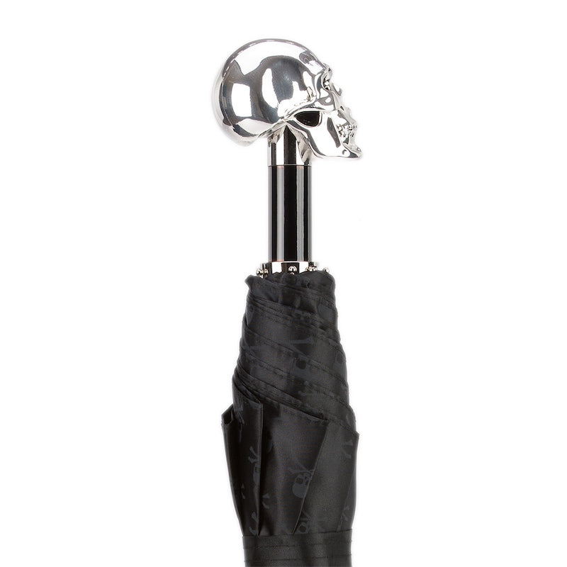 PASOTTI Skulls Print Silver Skull Umbrella