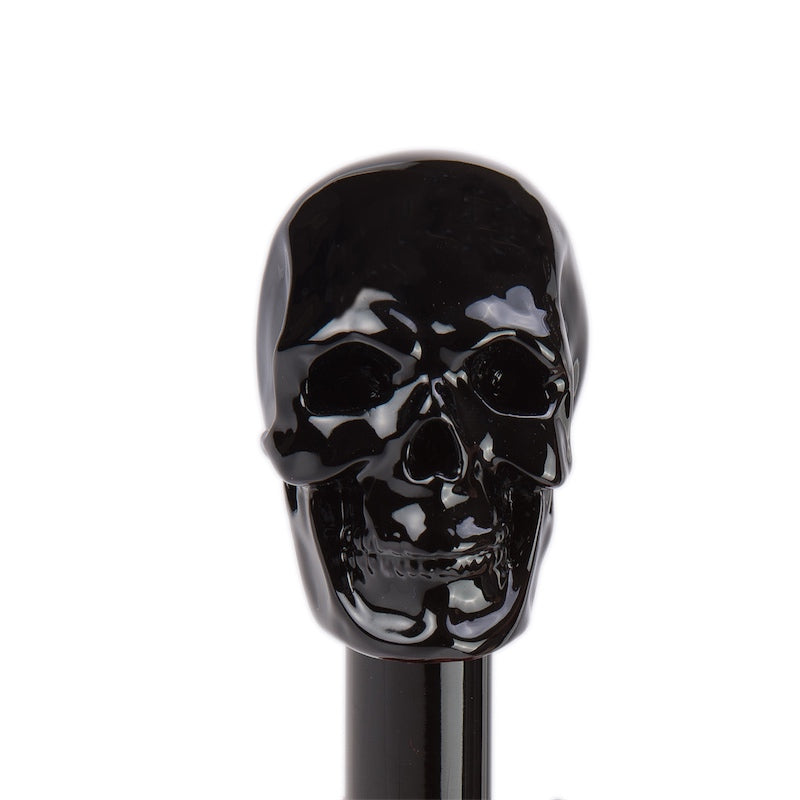 PASOTTI Red Folding Umbrella with Black Skull Handle