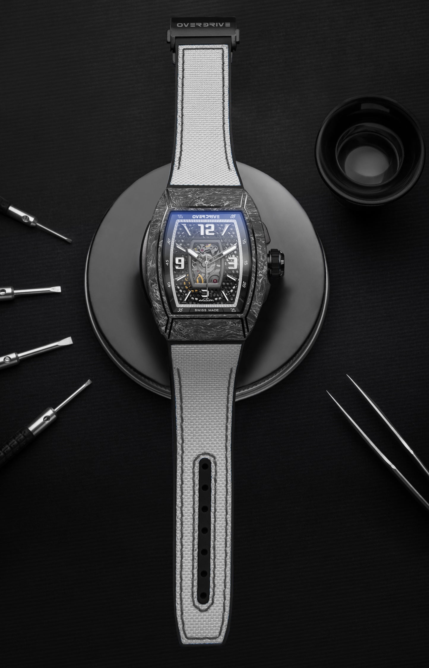 Tungsten Grey Velocity – Overdrive Skeleton Automatic Watch | Titanium & Forged Carbon