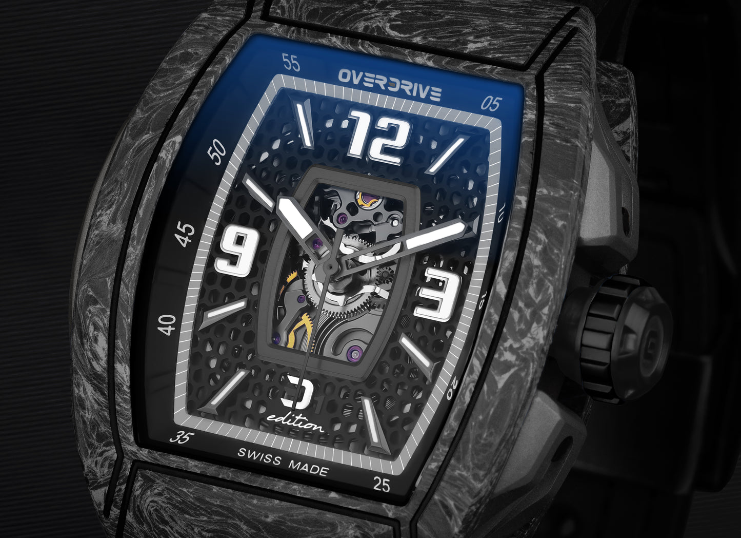 Tungsten Grey Velocity – Overdrive Skeleton Automatic Watch | Titanium & Forged Carbon