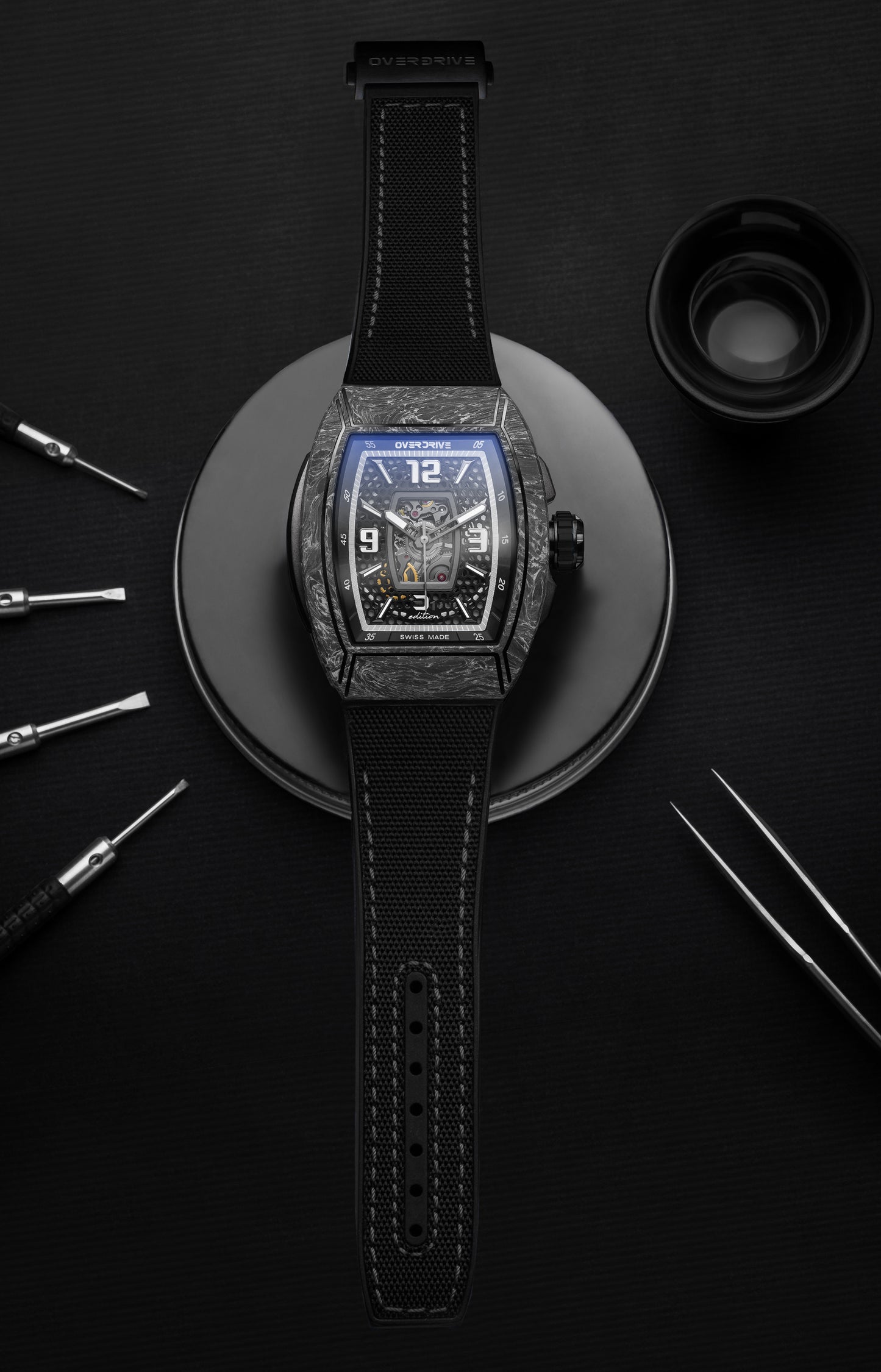 Tungsten Grey Velocity – Overdrive Skeleton Automatic Watch | Titanium & Forged Carbon