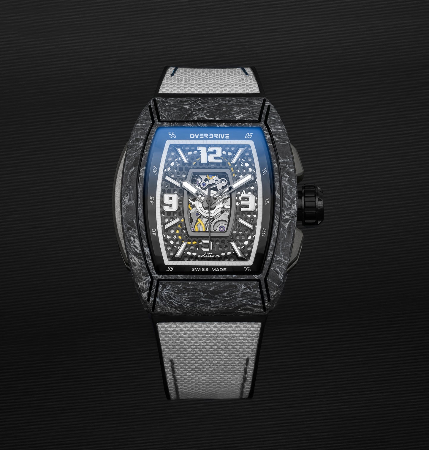 Tungsten Grey Velocity – Overdrive Skeleton Automatic Watch | Titanium & Forged Carbon