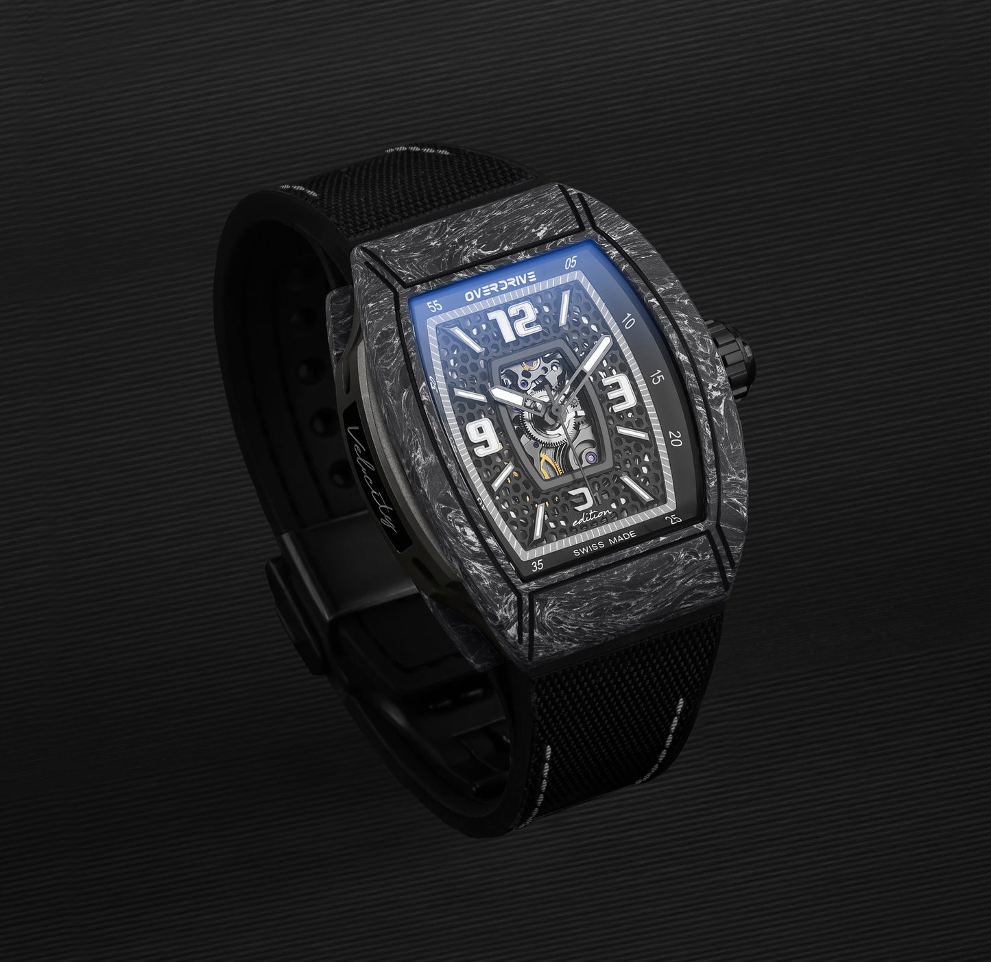 Tungsten Grey Velocity – Overdrive Skeleton Automatic Watch | Titanium & Forged Carbon