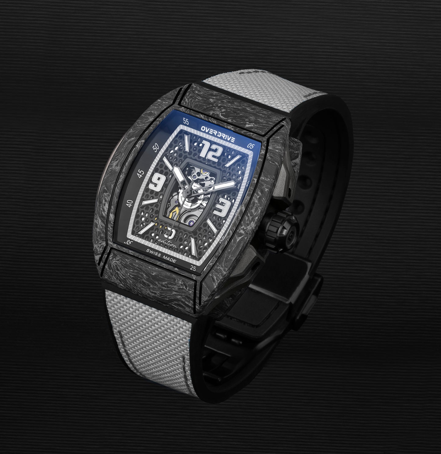 Tungsten Grey Velocity – Overdrive Skeleton Automatic Watch | Titanium & Forged Carbon