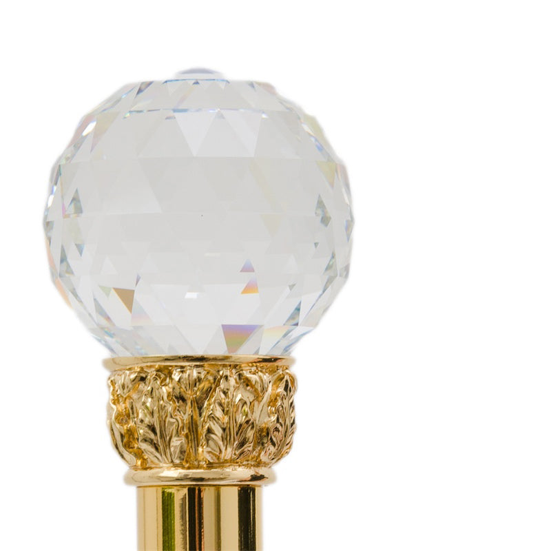 PASOTTI Crystal Ball Cane, Gold Shaft