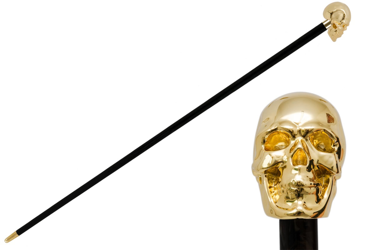 PASOTTI Gold Skull Cane