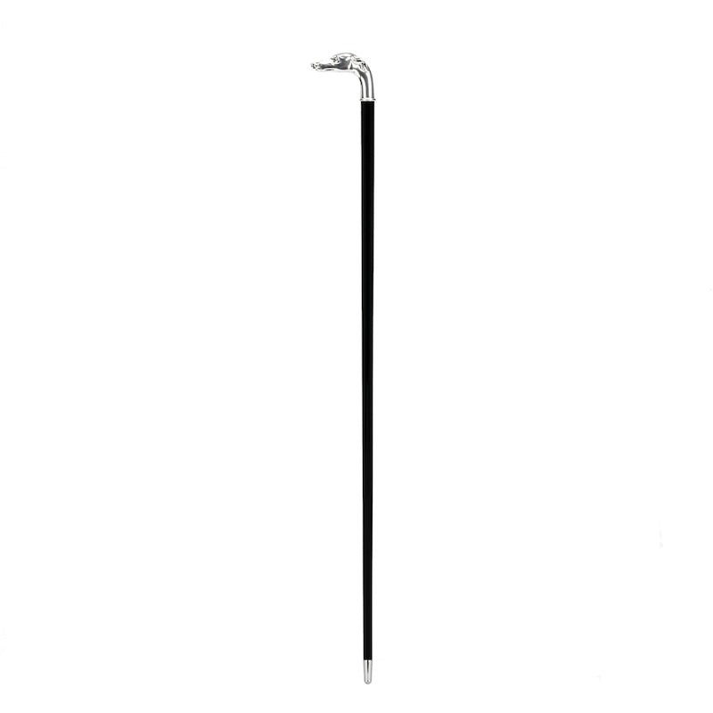PASOTTI Silver Greyhound Head Cane