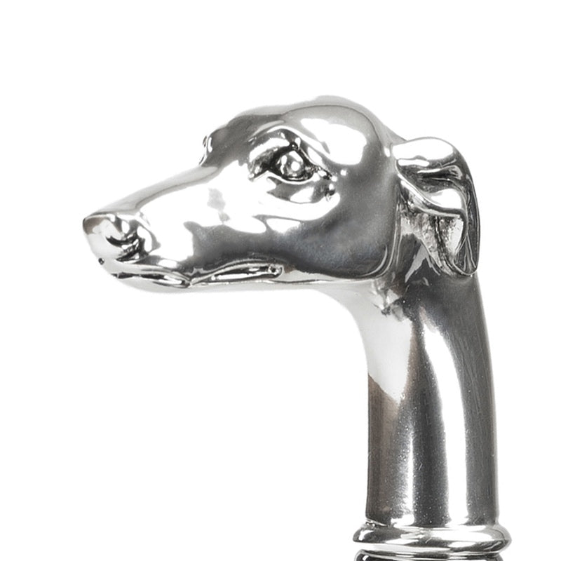 PASOTTI Silver Greyhound Head Cane
