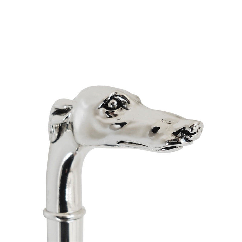 PASOTTI Silver Greyhound Head Cane