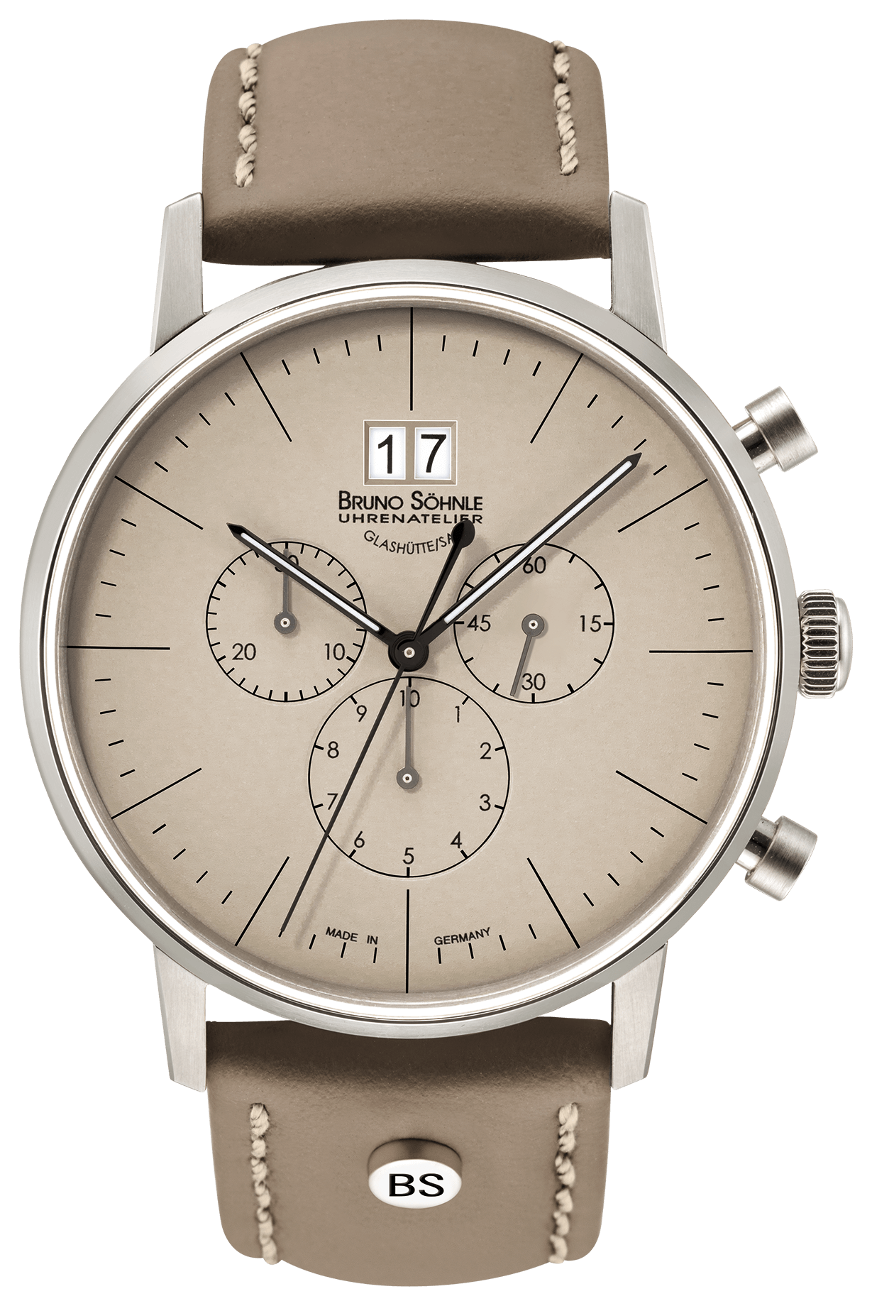 Bruno Sohnle Stuttgart Chronograph Big – Swiss Quartz, Sapphire Glass, 42.5mm
