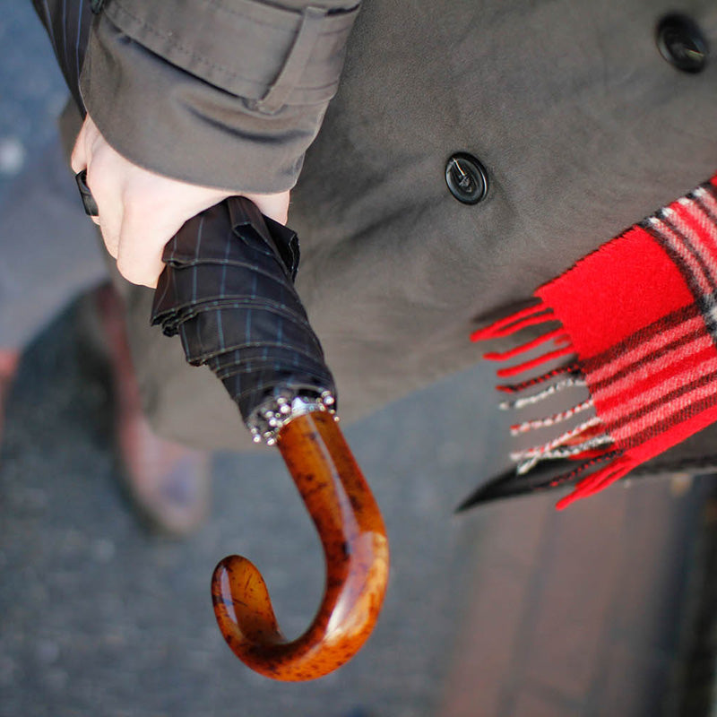 PASOTTI Classic Folding Umbrella – Automatic Opening, Handmade in Italy