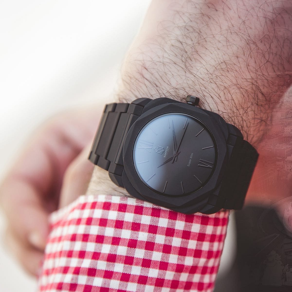 Saatchi Ottagono Black 44 MM Quartz Men