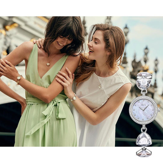 SAGA Women's Bangle Crystal Collection Inspired Design Watch