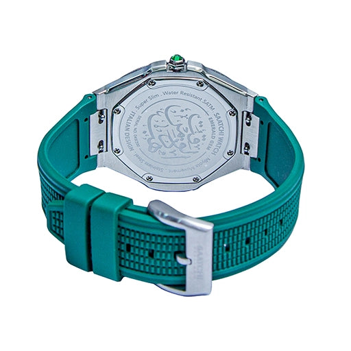 Saatchi Super Slim Emerald Gem Limited Edition Green 42mm