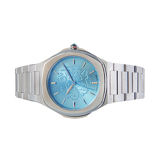 Saatchi Super Slim Aquamarine Gem Limited Edition Light Blue 42mm