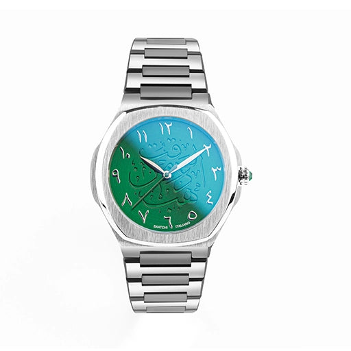 Saatchi Super Slim Emerald Gem Limited Edition Green 42mm