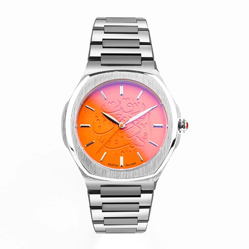 Saatchi Super Slim Amber Gem Limited Edition Orange 42mm