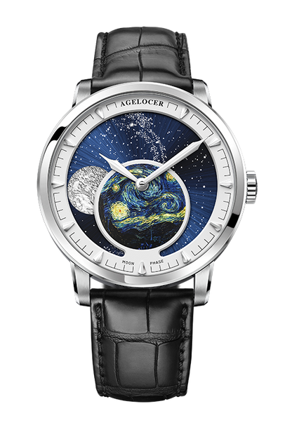 Agelocer Mechanical Mens Watch Moon Phases