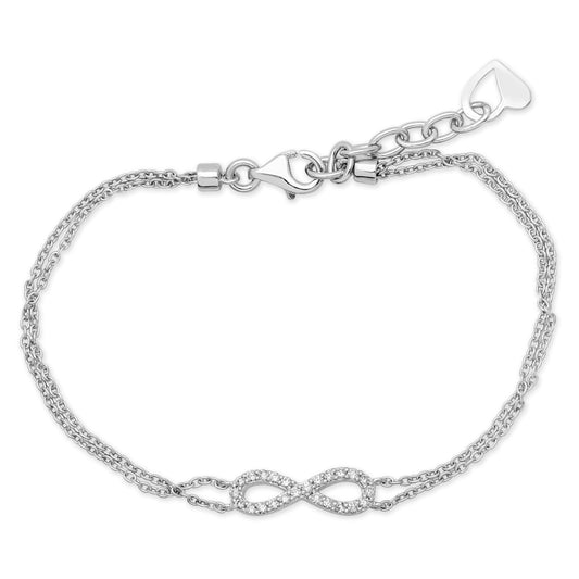 An Elegant LS 18K White Gold Diamond Fashion Bracelet - 112754B