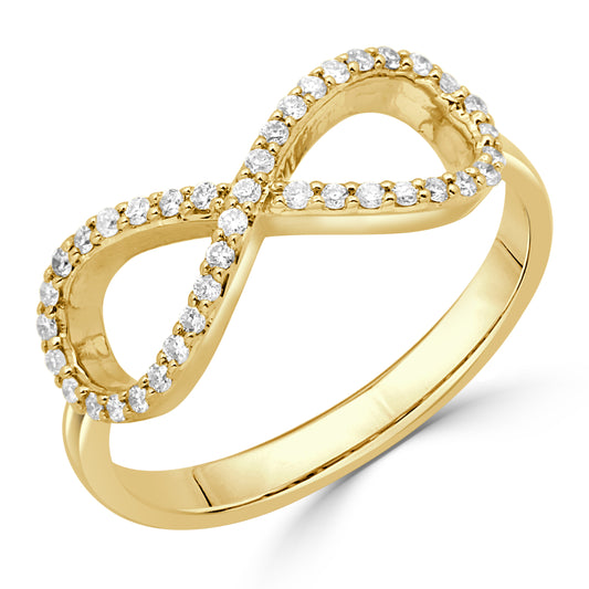 An Elegant LS 18K Yellow Gold Diamond Fashion Ring - 127625R