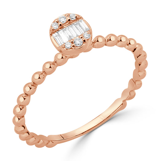 An Elegant LS 18K Yellow Gold Diamond Fashion Ring - 128114R
