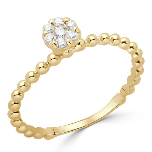An Elegant LS 18K Rose Gold Diamond Fashion Ring - 128118R