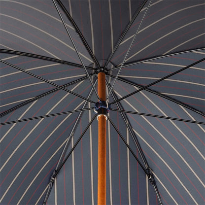 PASOTTI BESPOKE UMBRELLA, NAVY LEATHER HANDLE