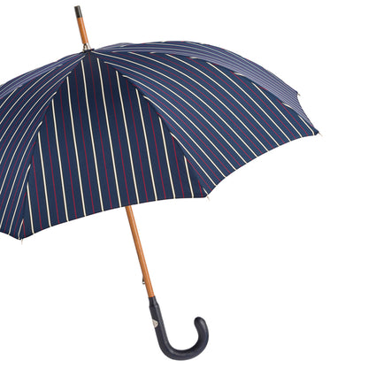 PASOTTI BESPOKE UMBRELLA, NAVY LEATHER HANDLE