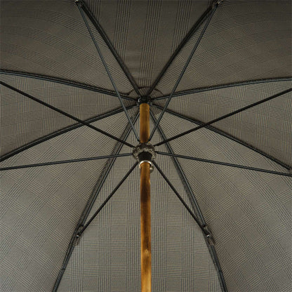 PASOTTI SOLID CHESTNUT STRIPED UMBRELLA WITH KNOB END