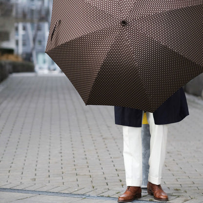 PASOTTI JACQUARD UMBRELLA WITH GEOMETRIC DESIGN