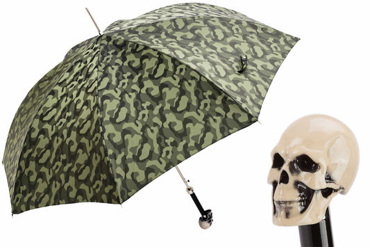 PASOTTI Camouflage Umbrella, Skull Handle