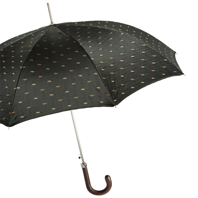 PASOTTI ARTISANAL ITALIAN UMBRELLA WITH LEATHER HANDLE