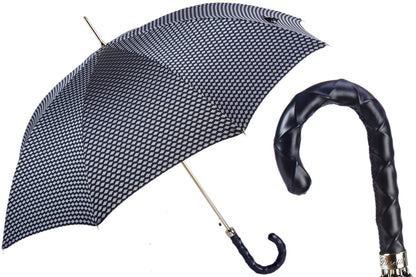 PASOTTI UMBRELLA WITH TWISTED LEATHER HANDLE