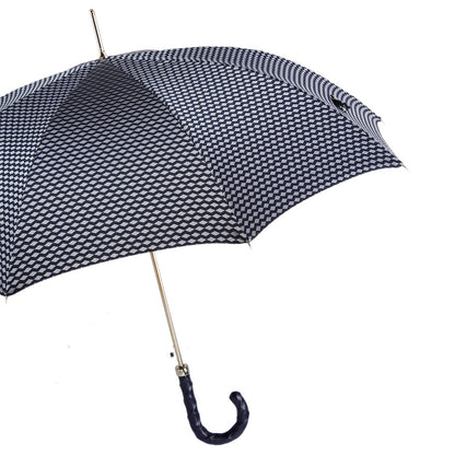 PASOTTI UMBRELLA WITH TWISTED LEATHER HANDLE