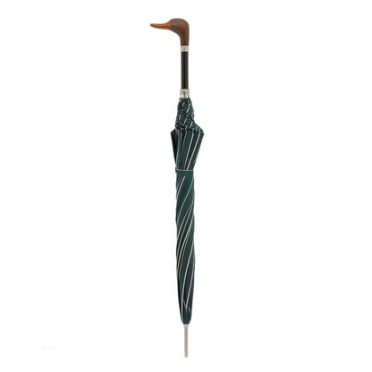 PASOTTI Striped Umbrella with Duck Handle