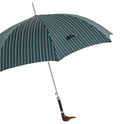 PASOTTI Striped Umbrella with Duck Handle