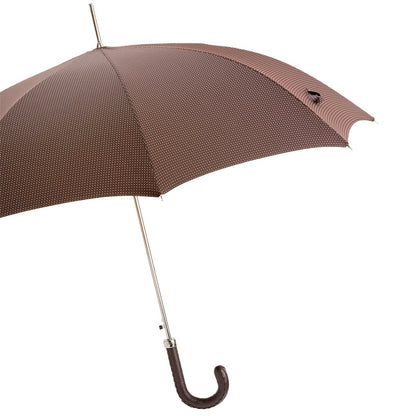 PASOTTI Gentleman Umbrella with Brown Leather Handle