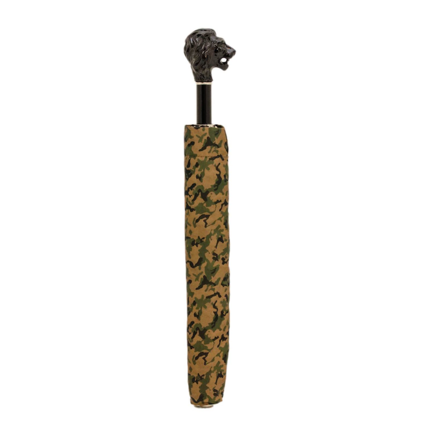 PASOTTI CAMOUFLAGE FOLDING UMBRELLA, BLACK LION