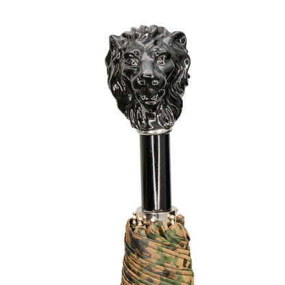 PASOTTI CAMOUFLAGE FOLDING UMBRELLA, BLACK LION