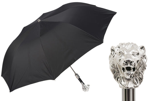 PASOTTI  Silver Lion Folding Umbrella