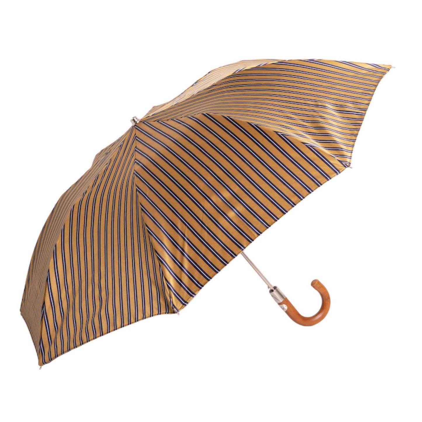 PASOTTI STRIPED OCHER FOLDING UMBRELLA