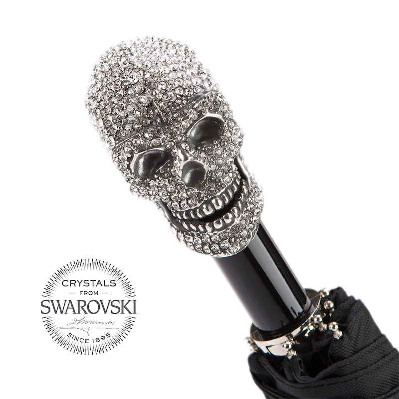 PASOTTI SWAROVSKI® SKULL FOLDING UMBRELLA