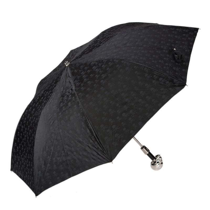 PASOTTI SKULLS PRINT SILVER SKULL UMBRELLA