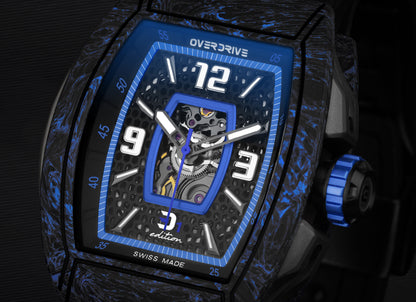 Velocity D1 – Overdrive Skeleton Automatic Admiral  Blue Watch | Motorsport-Inspired Luxury
