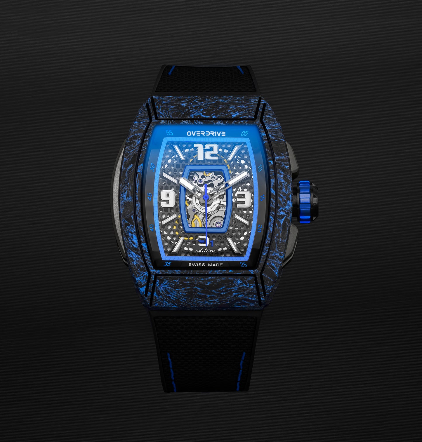 Velocity D1 – Overdrive Skeleton Automatic Admiral  Blue Watch | Motorsport-Inspired Luxury