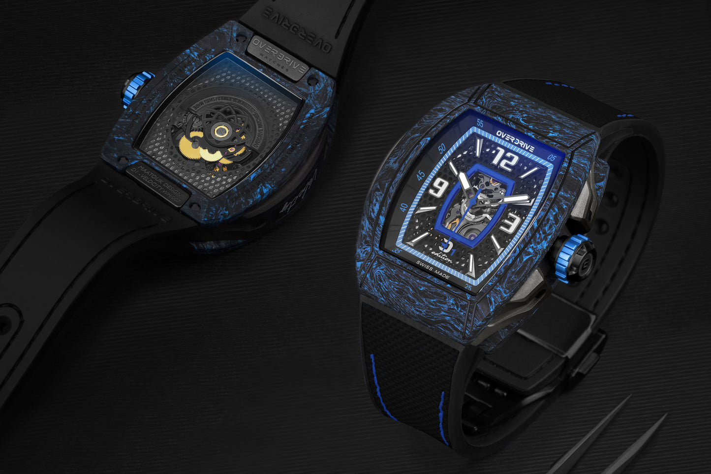 Velocity D1 – Overdrive Skeleton Automatic Admiral  Blue Watch | Motorsport-Inspired Luxury