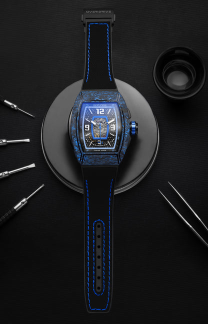 Velocity D1 – Overdrive Skeleton Automatic Admiral  Blue Watch | Motorsport-Inspired Luxury