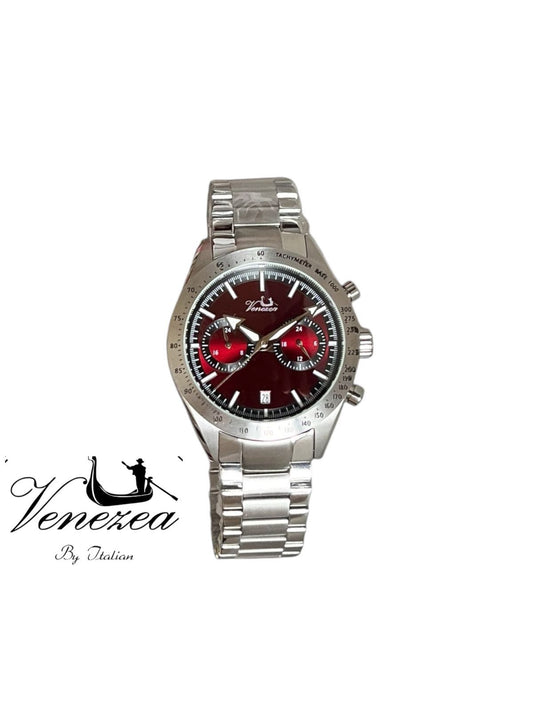 Venezea Maroon Dial Gents Watch