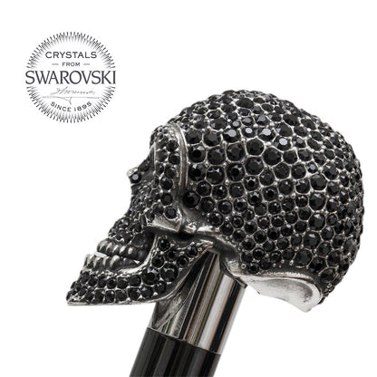 PASOTTI Black Swarovski® Skull Cane