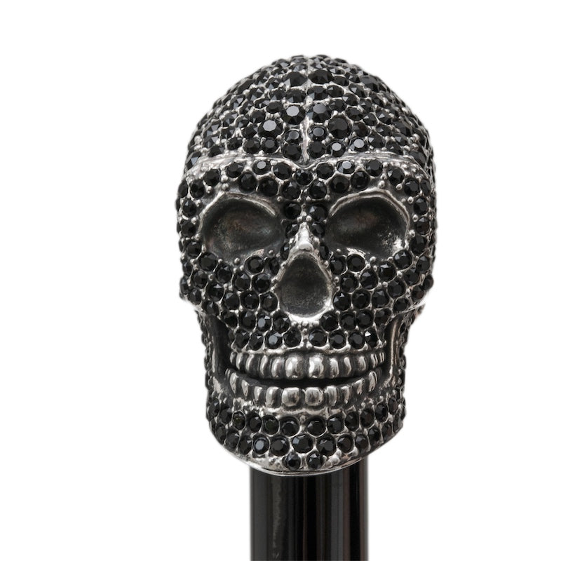 PASOTTI Black Swarovski® Skull Cane